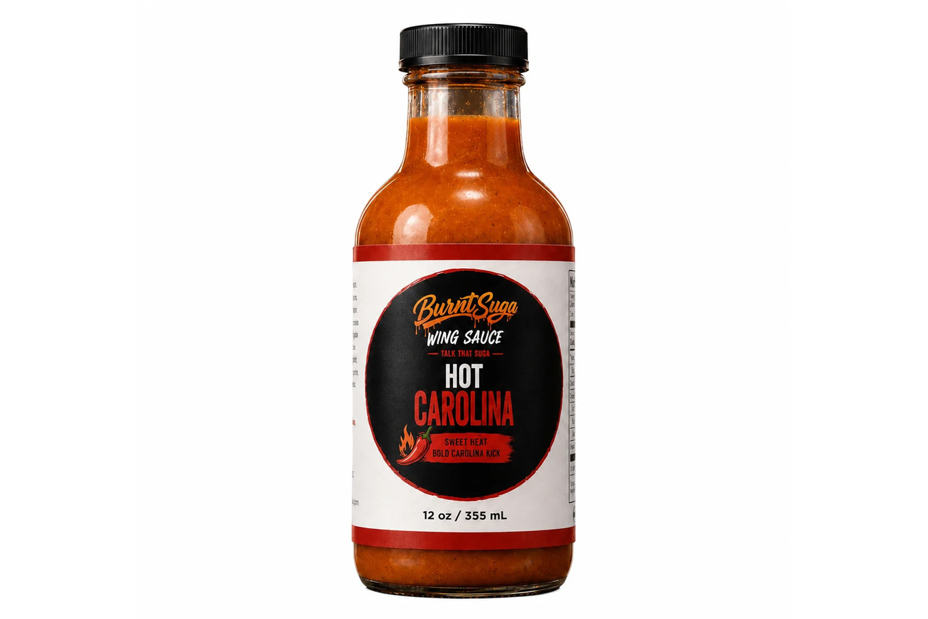 Burnt Suga Hot Carolina Wing Sauce with a Sweet Heat Bold Carolina Kick